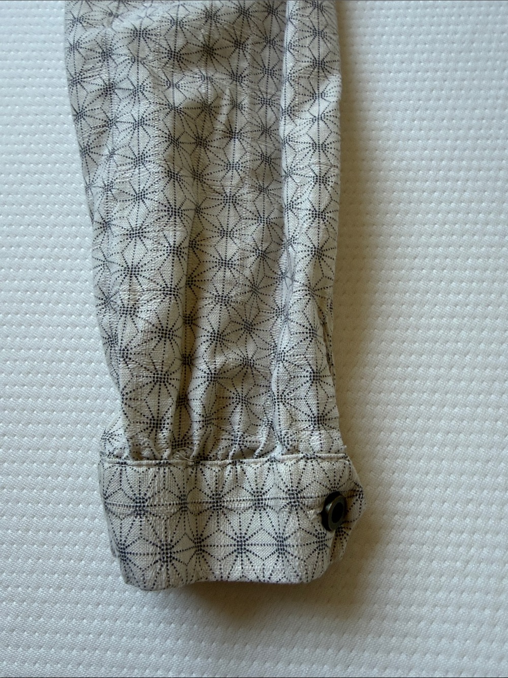 Cream Long-Sleeve Pleated Dress with Pintuck Front - Picture 5 of 6